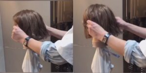 切りっぱなしボブ手順5